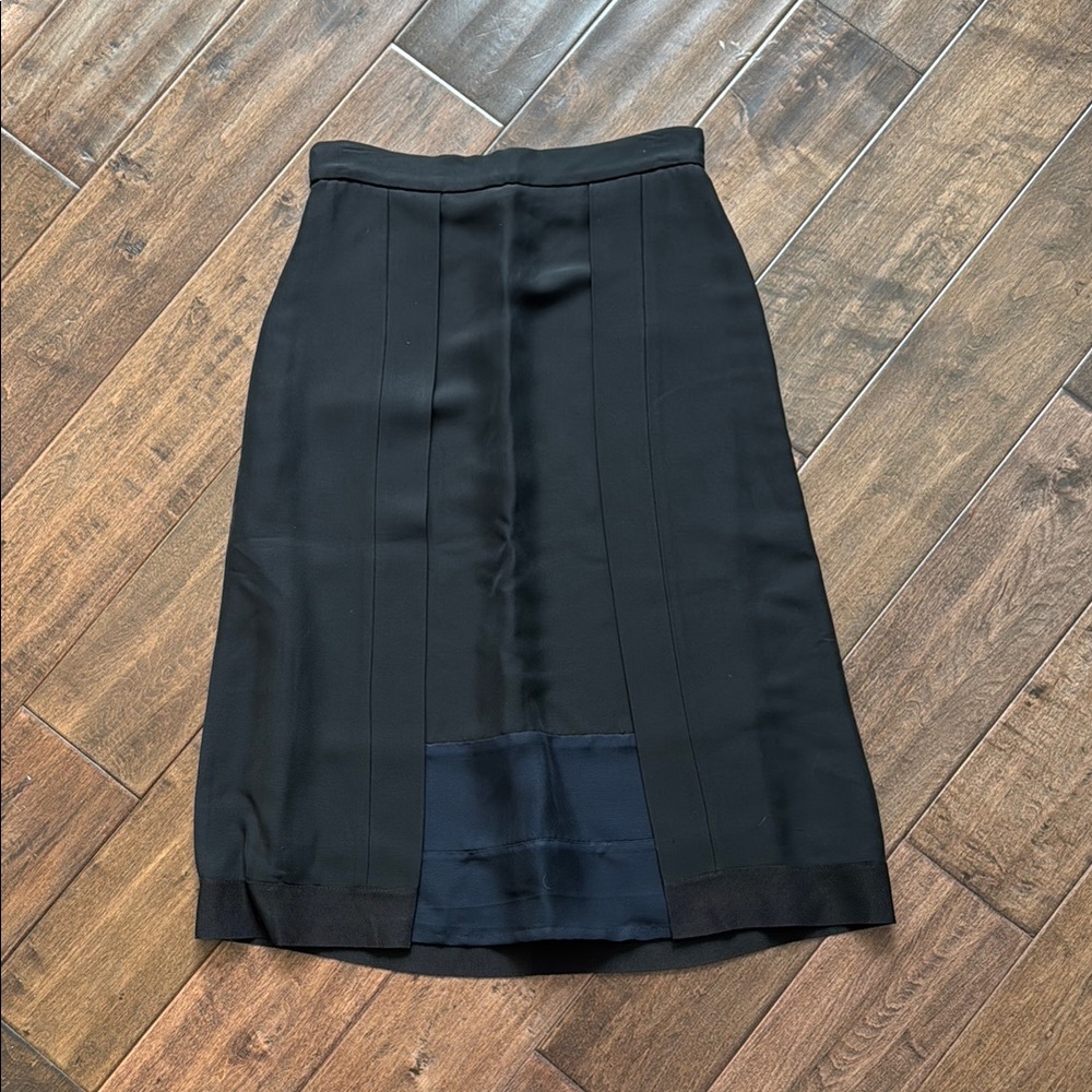 Prada silk a line skirt